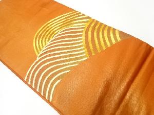 リサイクル　波模様刺繍袋帯